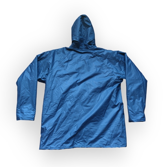 Men's Insulated Rain Coat Size Large Totes Blue Green Quilted Plaid Lining - Picture 3 of 11